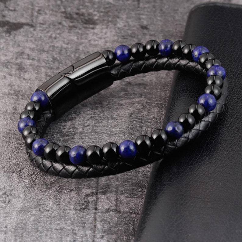 Volcanic Natural Stone Tiger eye Beaded Bracelet