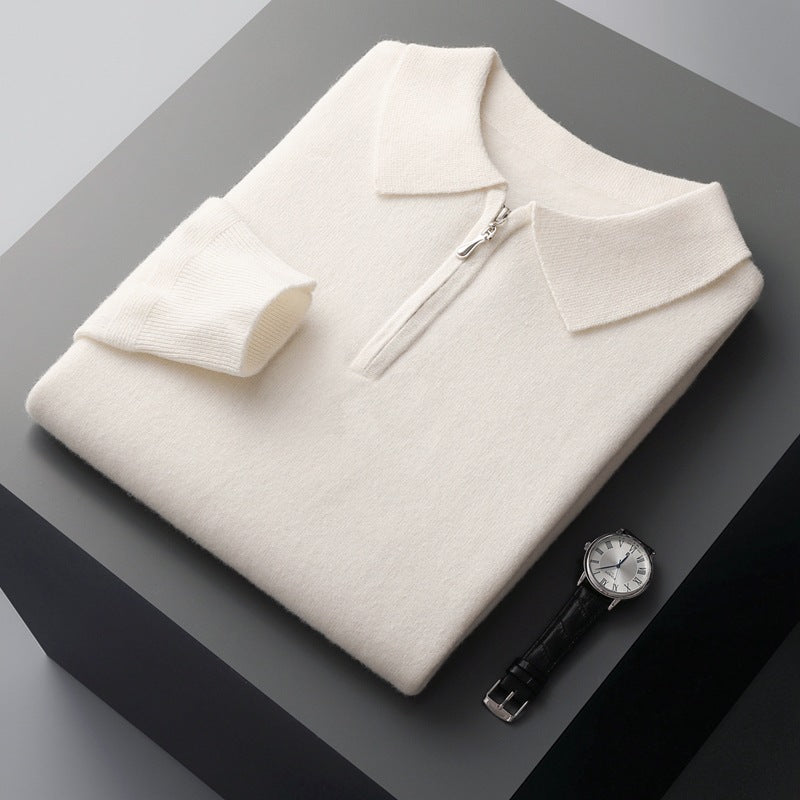 Half Turtleneck Zipper Thickening Sweater