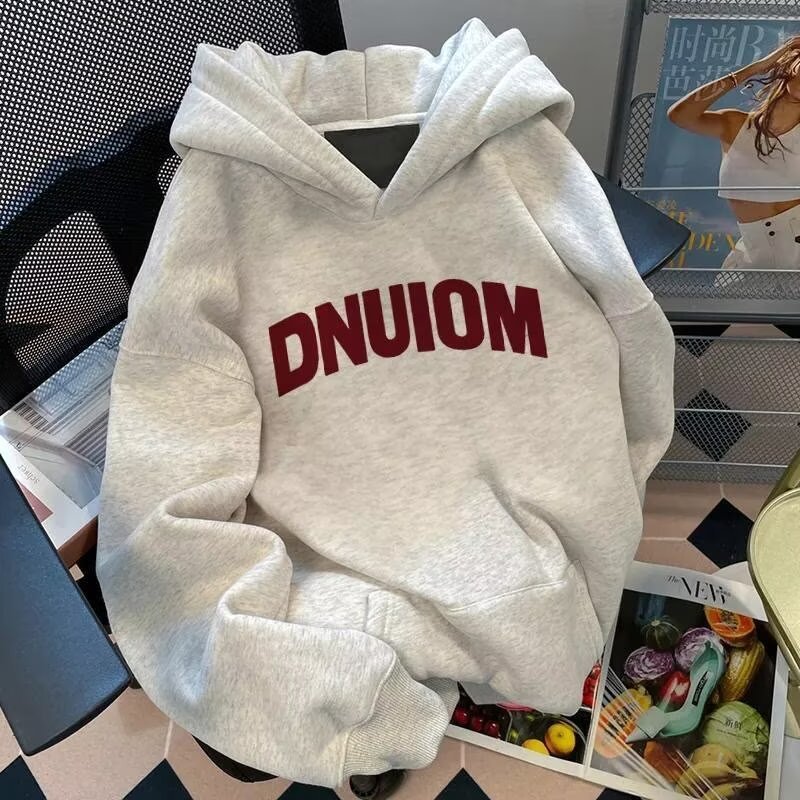 Loose letter Print hoodie