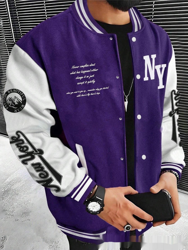 Men's Cardigan Baseball Uniform Jacket