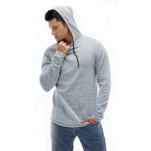 Autumn & Spring Pullover Elastic Hooded Men Sweatshirt