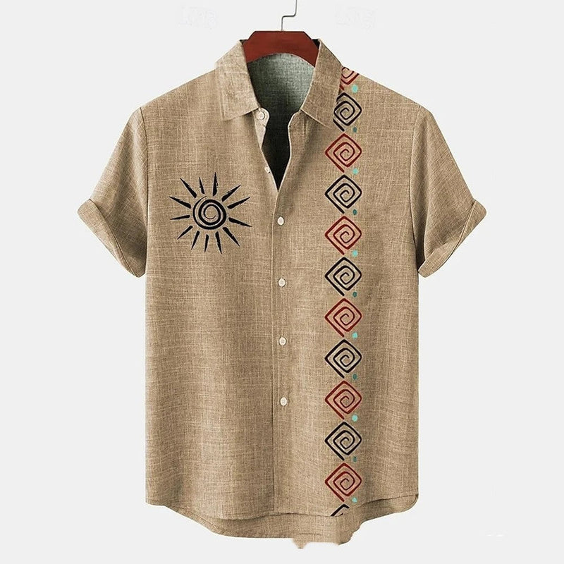 Summer Men's Breathable Four-sided Stretch Short Sleeve shirt
