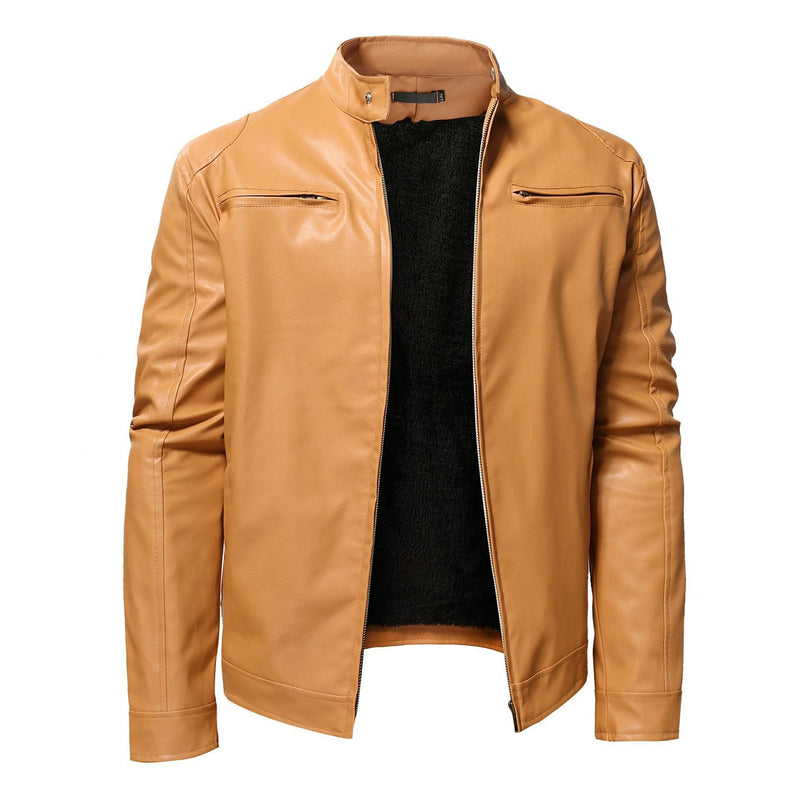 Men's Gentleman Fleece-lined Thickened Zipper Cardigan jacket