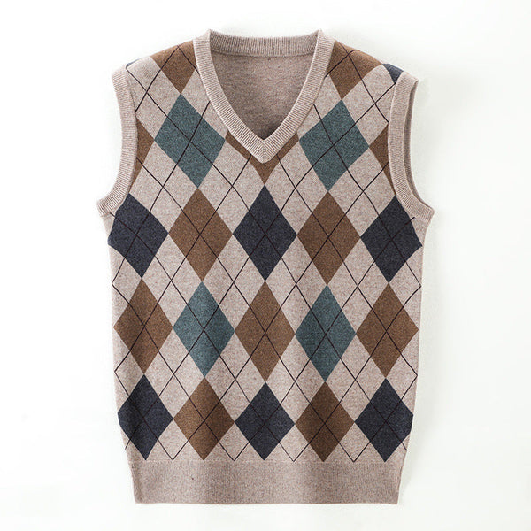 Men Sleeveless Knitted Sweater
