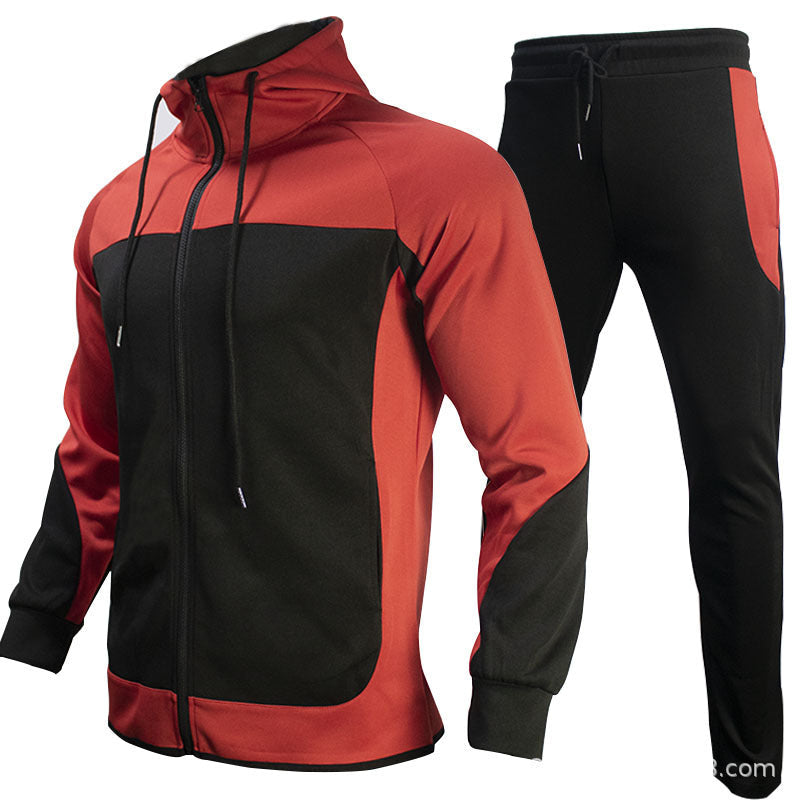 Hooded Autumn Jacket Sports Casual trackSuit Men