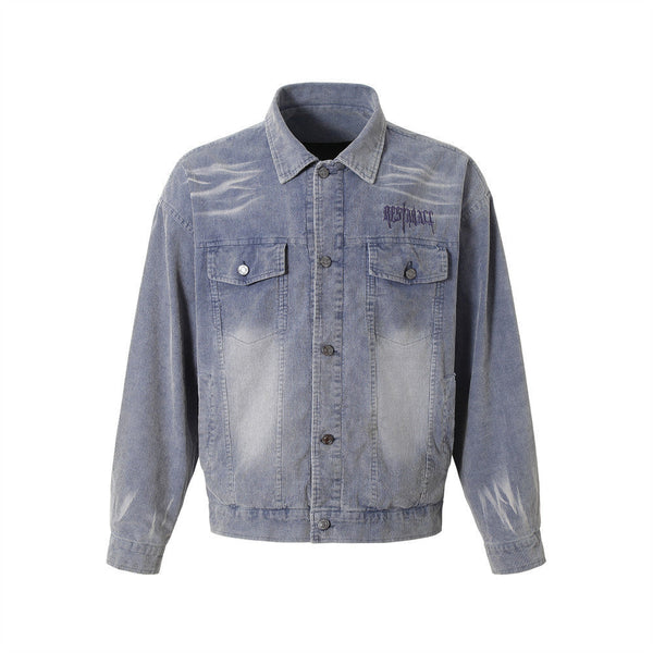 Punk Distressed Corduroy Jacket