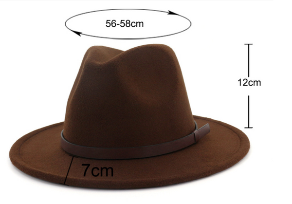 Wool jazz hat men's and women's couple flat hat