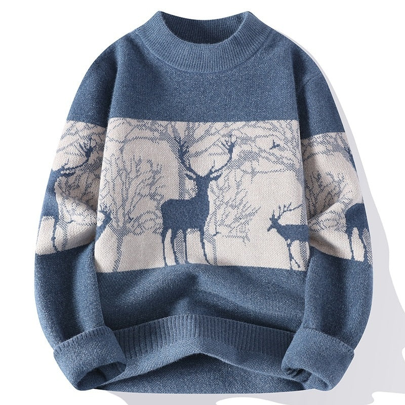 Chenille Mock Neck Sweater Men