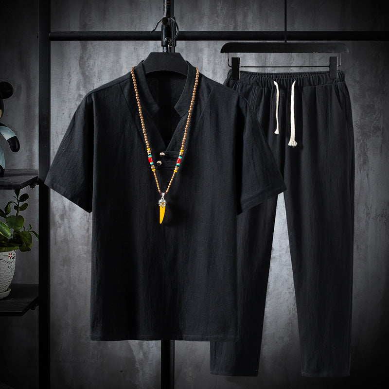 Cotton And Linen JumpSuit for young guys