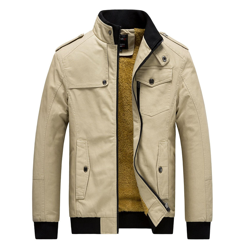 Men's Fleece-lined Thickened Slim Fit Coat