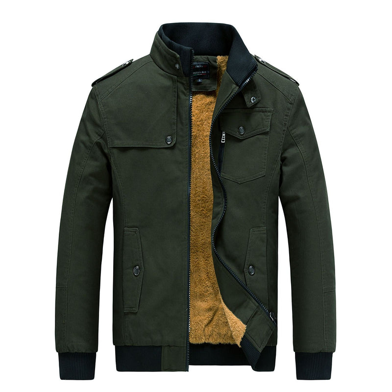Men's Fleece-lined Thickened Slim Fit Coat