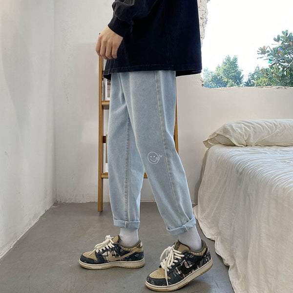 Spring And Summer Small Foot Tapered jeans