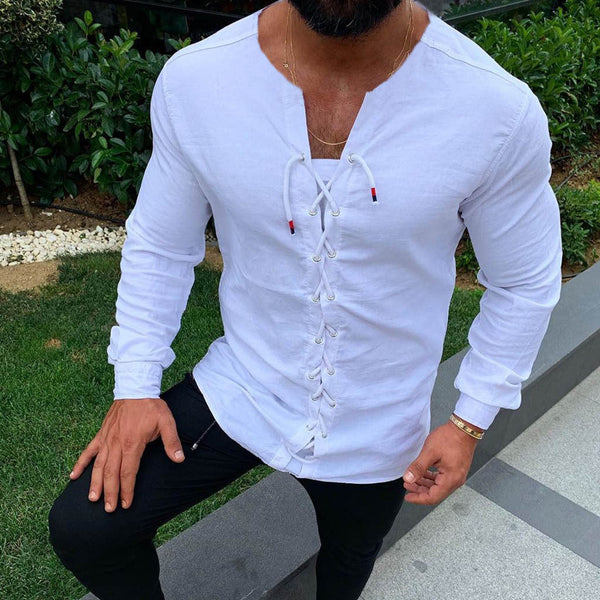 Tether cardigan sports cotton and linen shirt