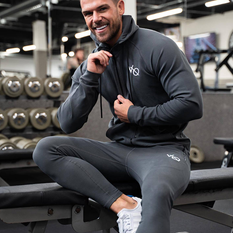 Hooded Sweater Cardigan Jacket Sports Fitness jumpSuit Men