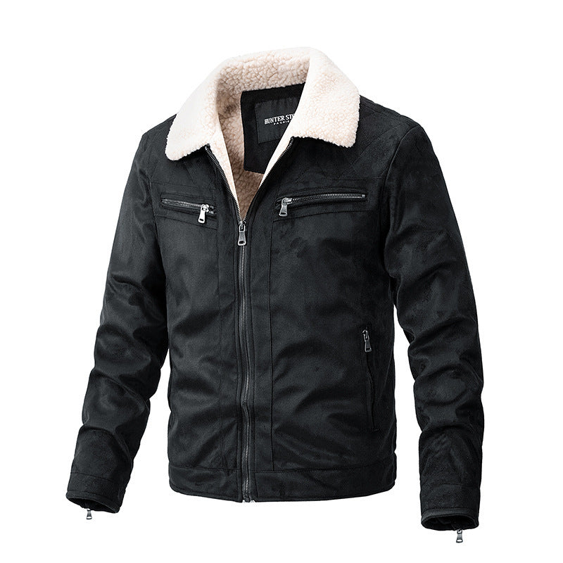 Men's Zipper Cardigan Casual Berber Fleece Coat
