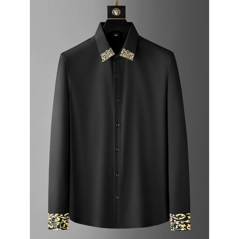 Spring Light Luxury European High-end Embroidered Oversized Shirt