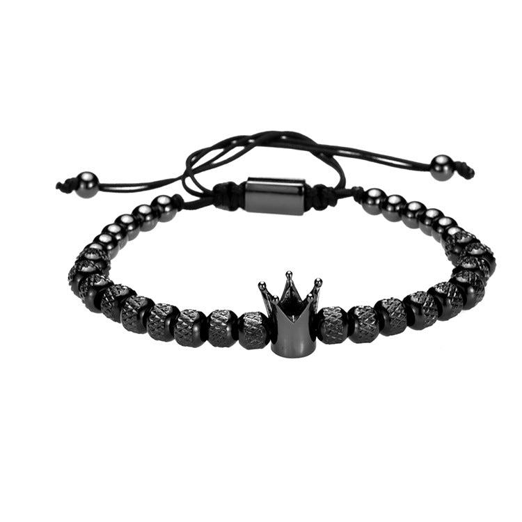 Luxury Roman Royal Crown Charm Bracelet Men
