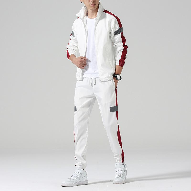 Stand Collar Jacket Sportswear Suit Men