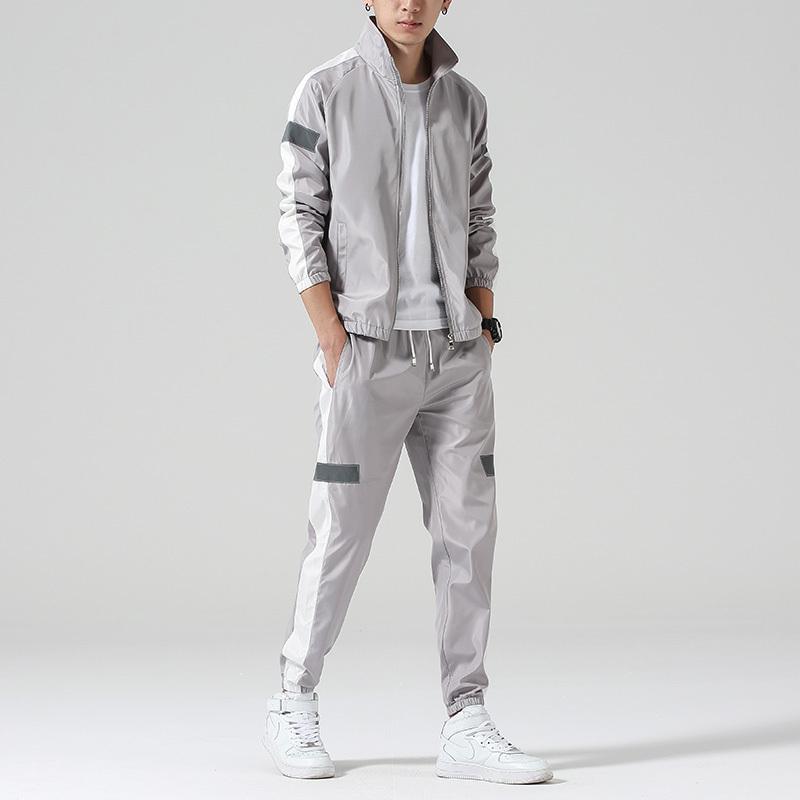 Stand Collar Jacket Sportswear Suit Men