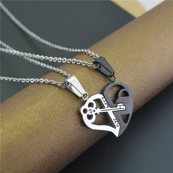 Love Key Combination Men And Women Couple Necklace