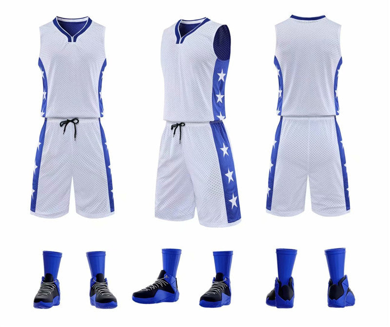 Men Double-Sided Basketball Uniform Suit