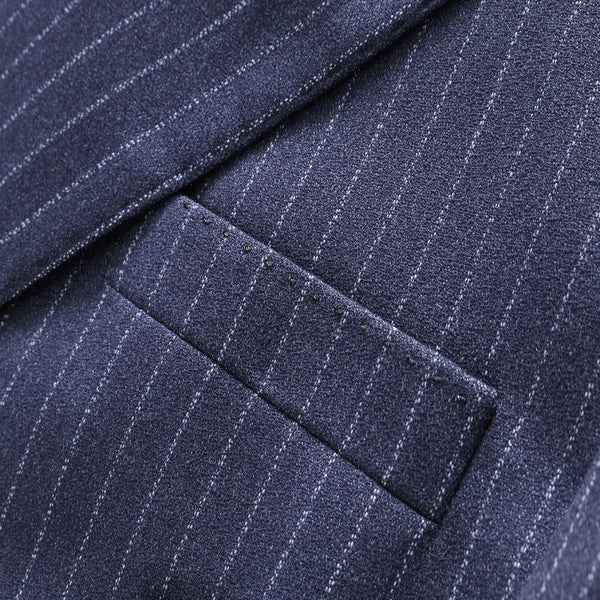 New Foreign Trade Men's Double-Breasted Striped Three-Piece suit