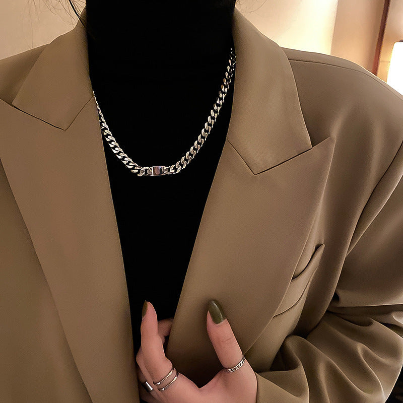 Hip Hop Geometry Fashion Necklace Cold Wind Clavicle Chain Necklace