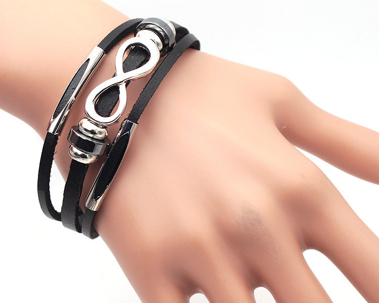 neutral non-mainstream leather retro men's leather bracelet