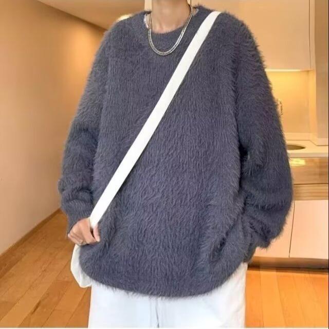 Mink Fur Men's Autumn And Winter korean style sweater