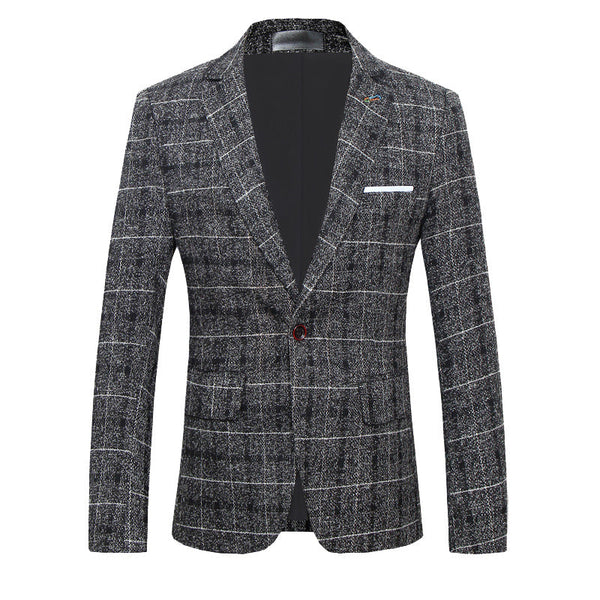 Men's Slim-fitting Plaid blazer