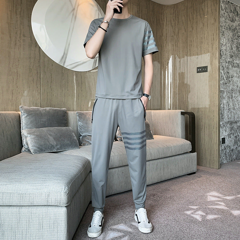 Ice silk jumpsuit for men