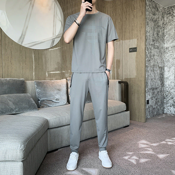 Ice silk jumpsuit for men