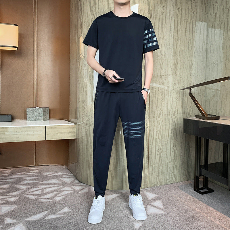Ice silk jumpsuit for men