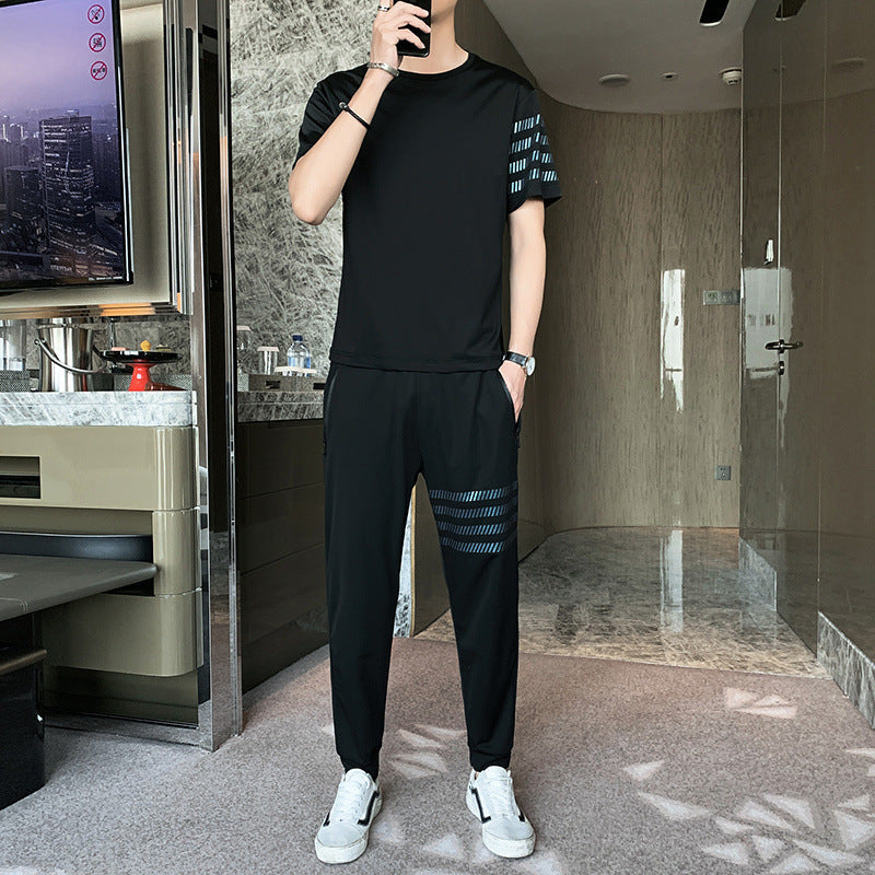 Ice silk jumpsuit for men