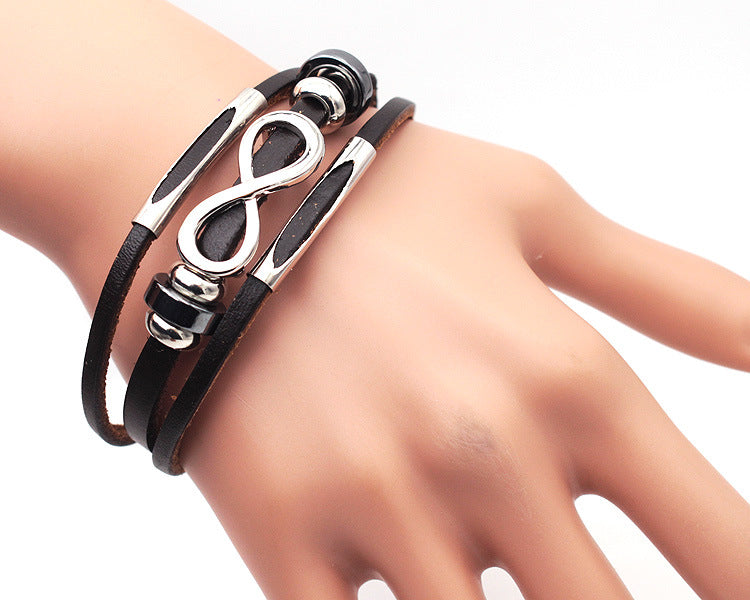 neutral non-mainstream leather retro men's leather bracelet