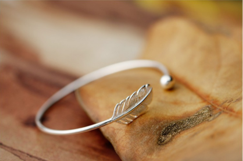 Sterling Silver Leaf Bracelet