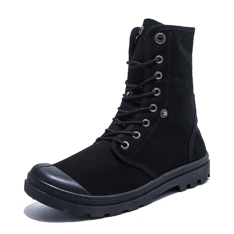 Platform High-top Canvas Flanging Martin Fashionable Shoes