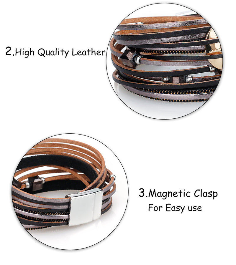 Bohemian Multilayer Wide Bracelet