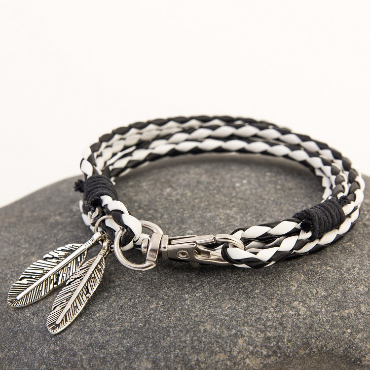 Leather Charm Friendship Bracelet