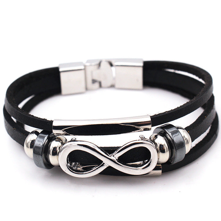 neutral non-mainstream leather retro men's leather bracelet