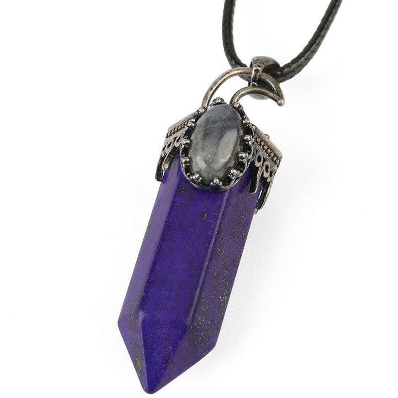 Natural Stone Hexagonal Necklace