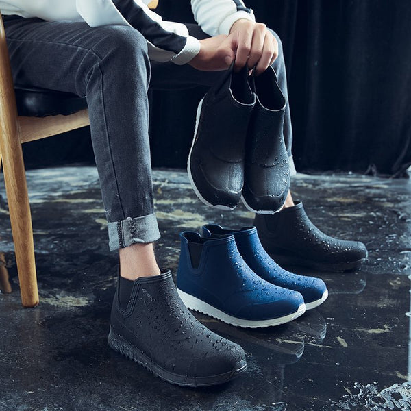 Men's Waterproof Non-slip Outdoor Soft Rubber Sole Rain Boots