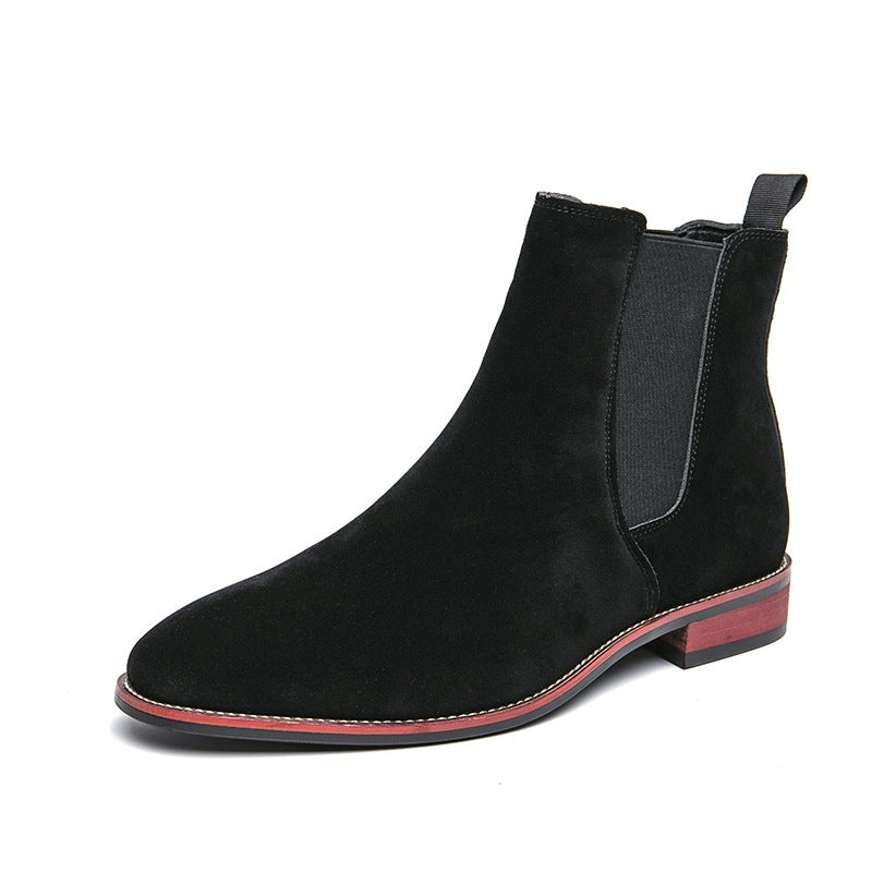 Suede Chelsea Men's British Casual High Top Ankle Boots