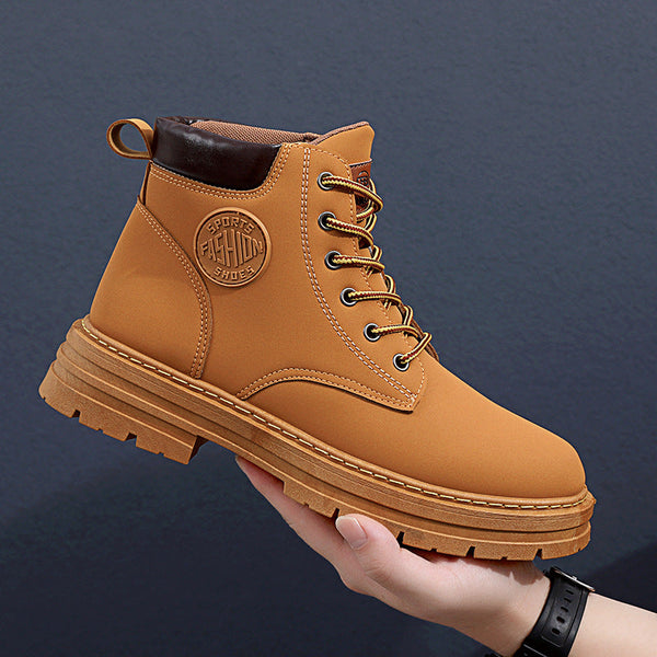 Chunky Mid Heel Ankle Boots