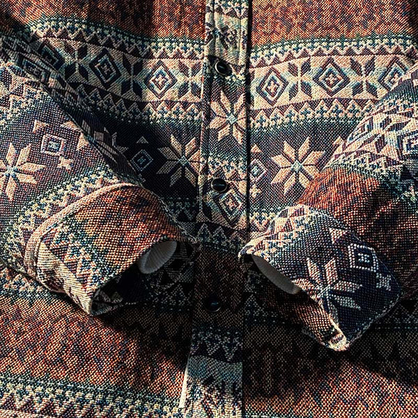 Woolen Long Sleeve Shirt Men