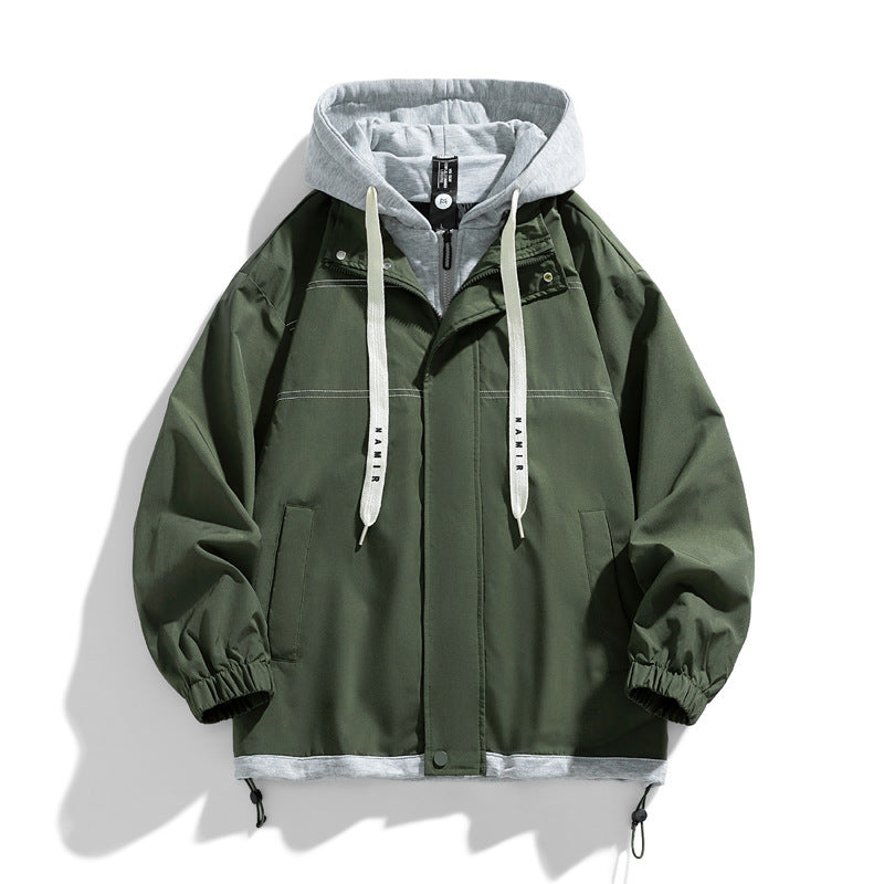 Men's Casual Color Blocked High-end Baseball Uniform jacket