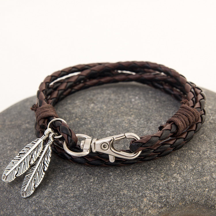 Leather Charm Friendship Bracelet