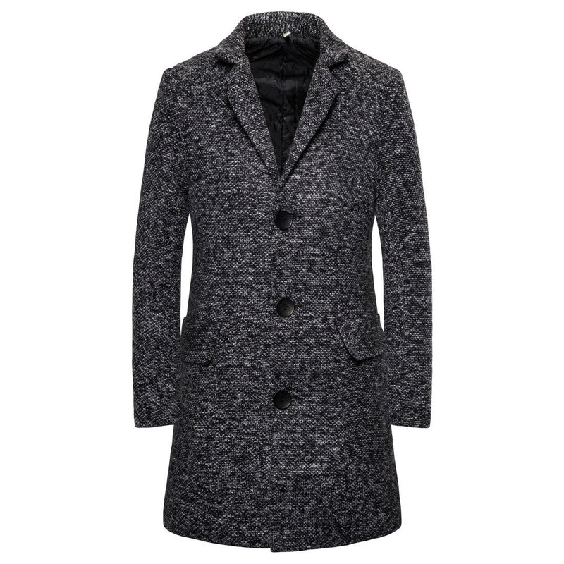 men's woolen trench coat