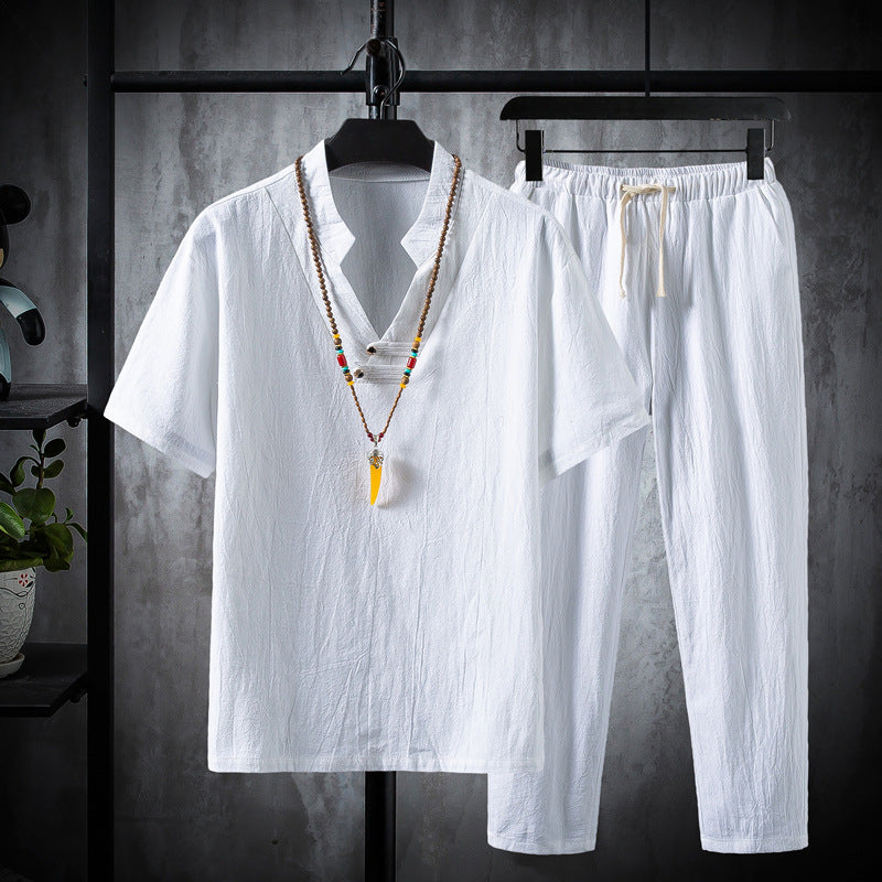 Cotton And Linen JumpSuit for young guys