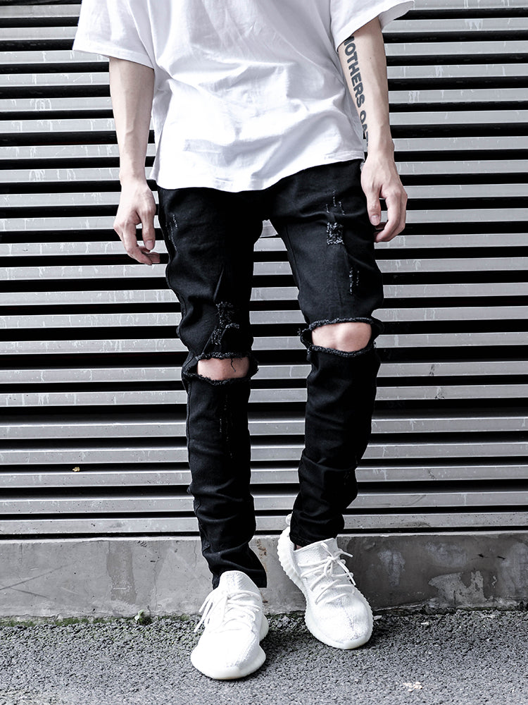 Shredded jeans men